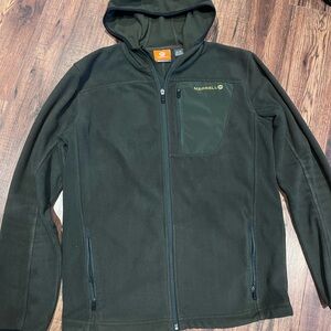 NOT FOR SALE* Full Zip Hooded Fleece Sweater Moss Green Size Medium